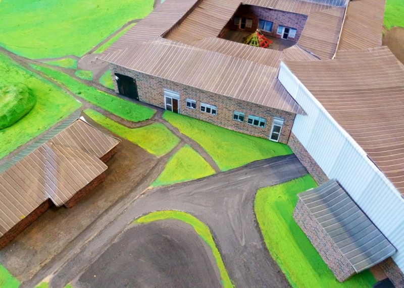 Year Collaboration- Mixed Media- Scale Model of School Building